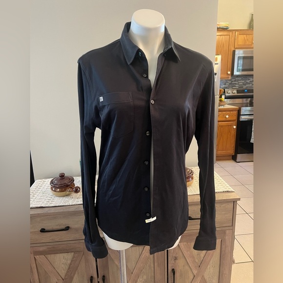 Link Soul Oxford Black button down top - Picture 2 of 4
